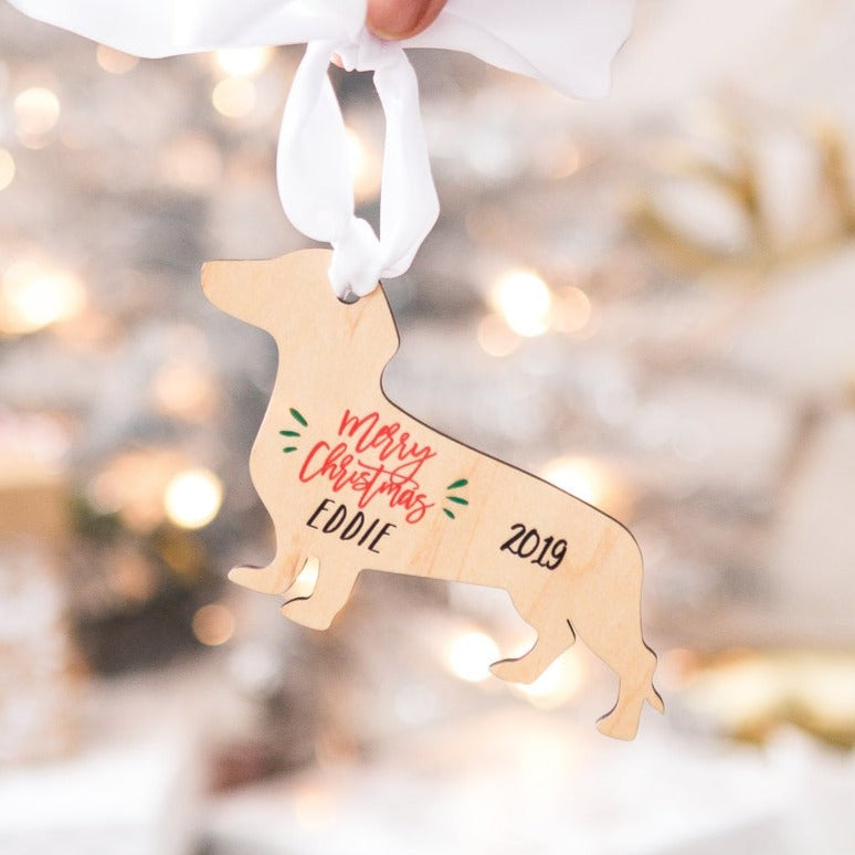 Personalized dachshund christmas ornaments best sale