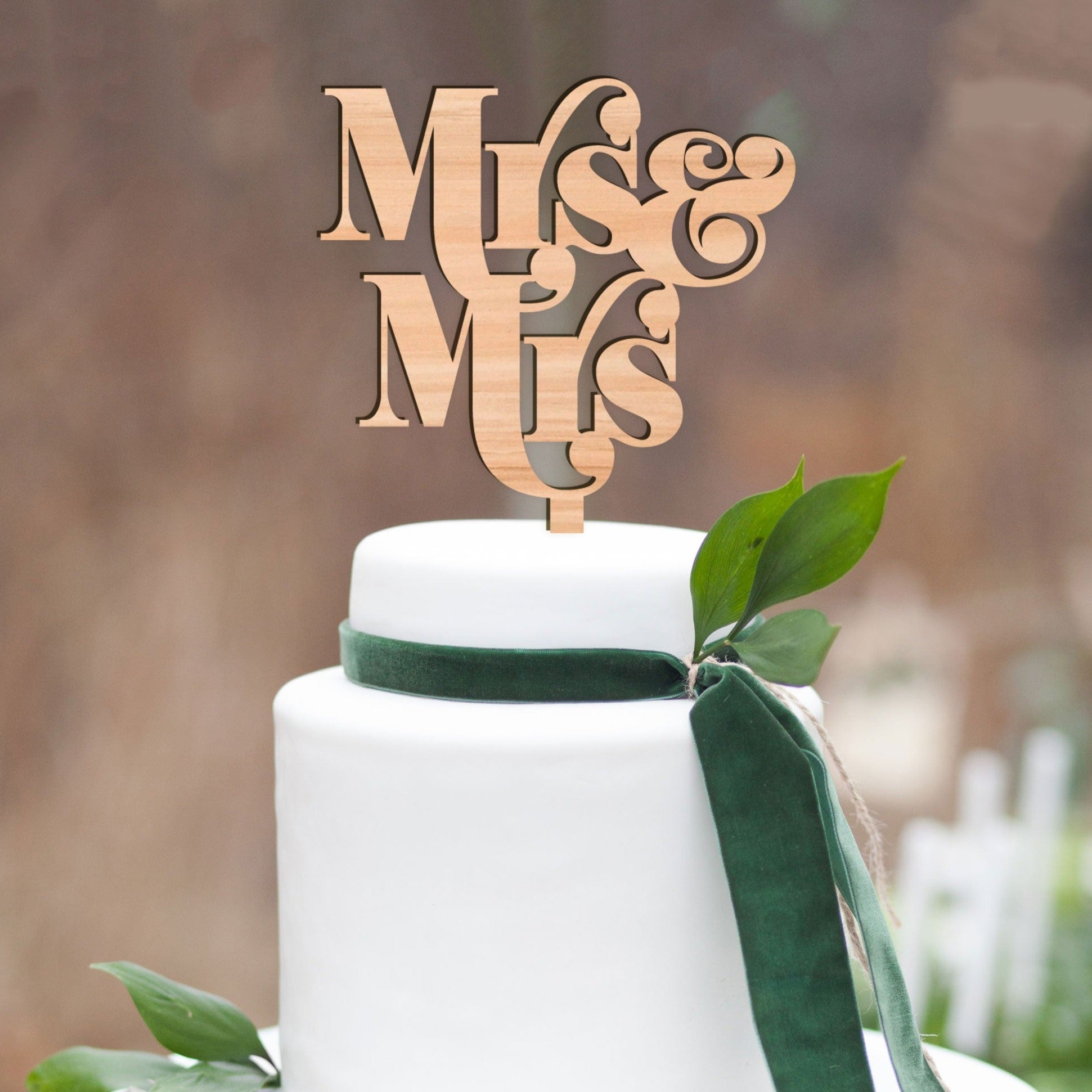 Buy Gold Mr & Mr Cake Topper, Gold Cake Decorations, Mr and Mr