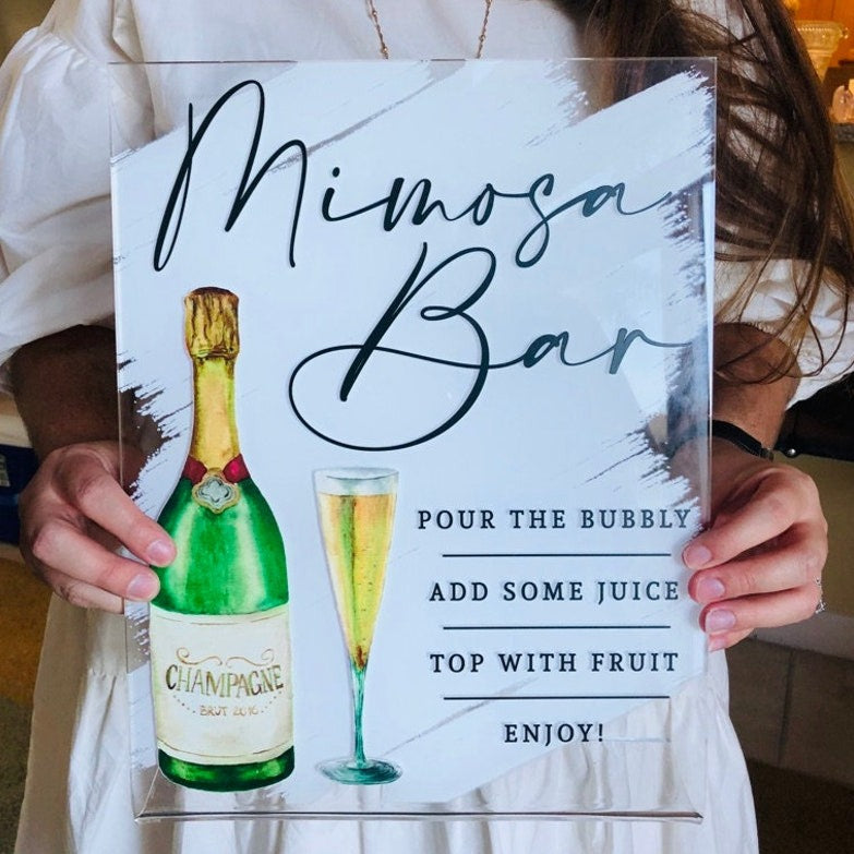 Mimosa Bar Acrylic Sign