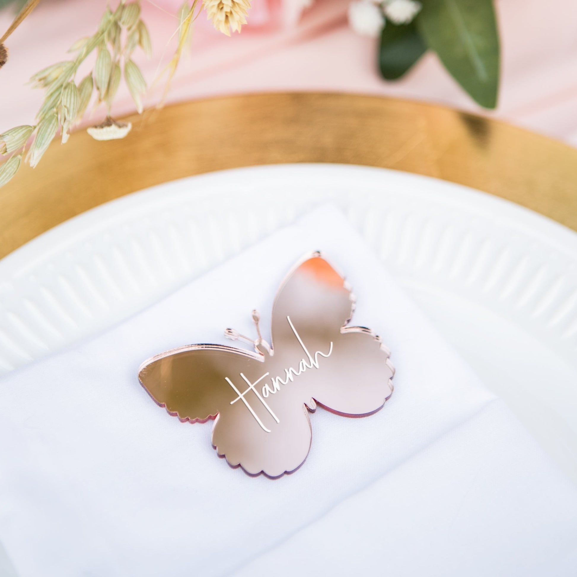 Butterfly Place Card Name Tags for Plate Names Bridal Shower Dinner Party Plate Names Table Decor Name Tags Placecards for Party Table Signs