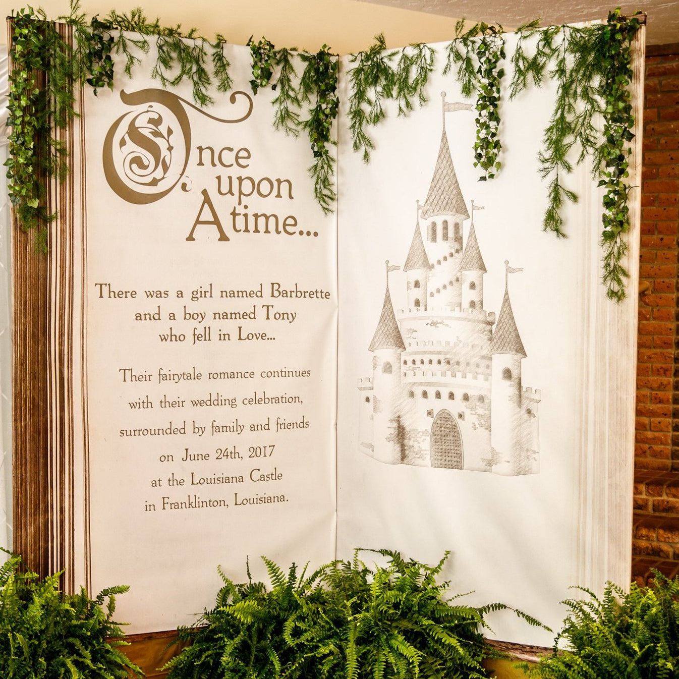 Wedding Book Castle Backdrop – Z Create Design