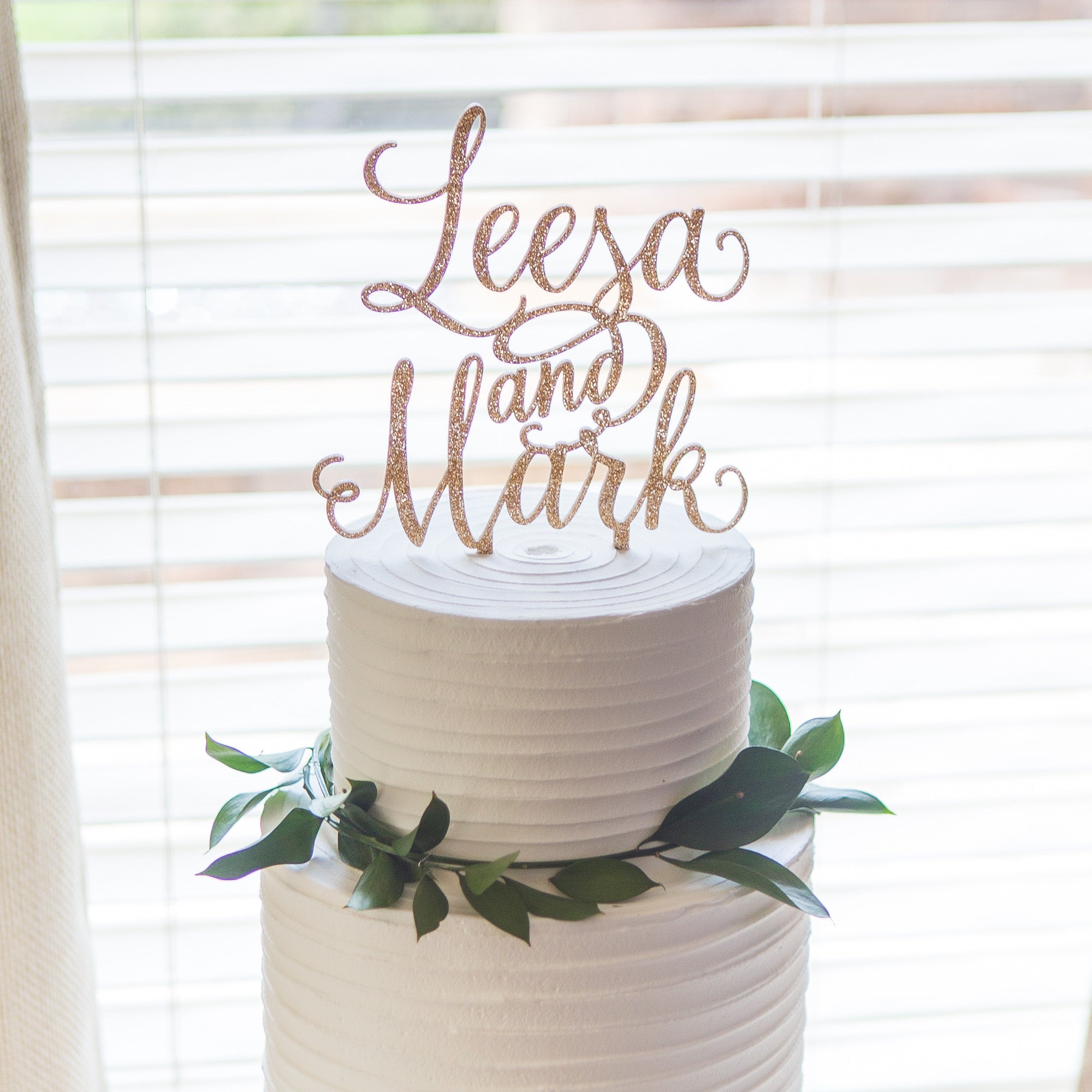 Personalized Wedding Names Cake Topper in Glitter – Z Create Design