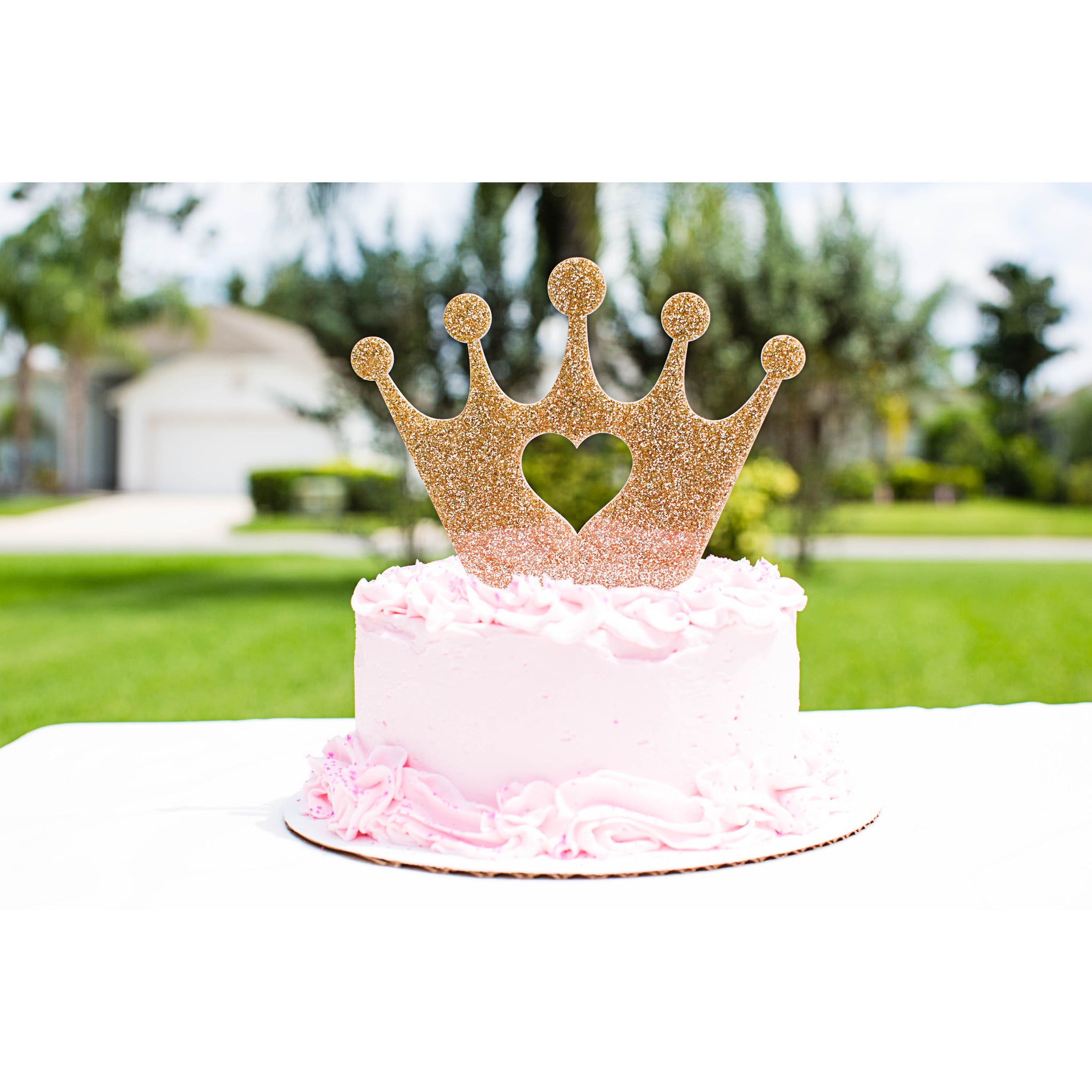 Glitter Cake Topper Crown- 5 Pieces Set – Eshwarshop
