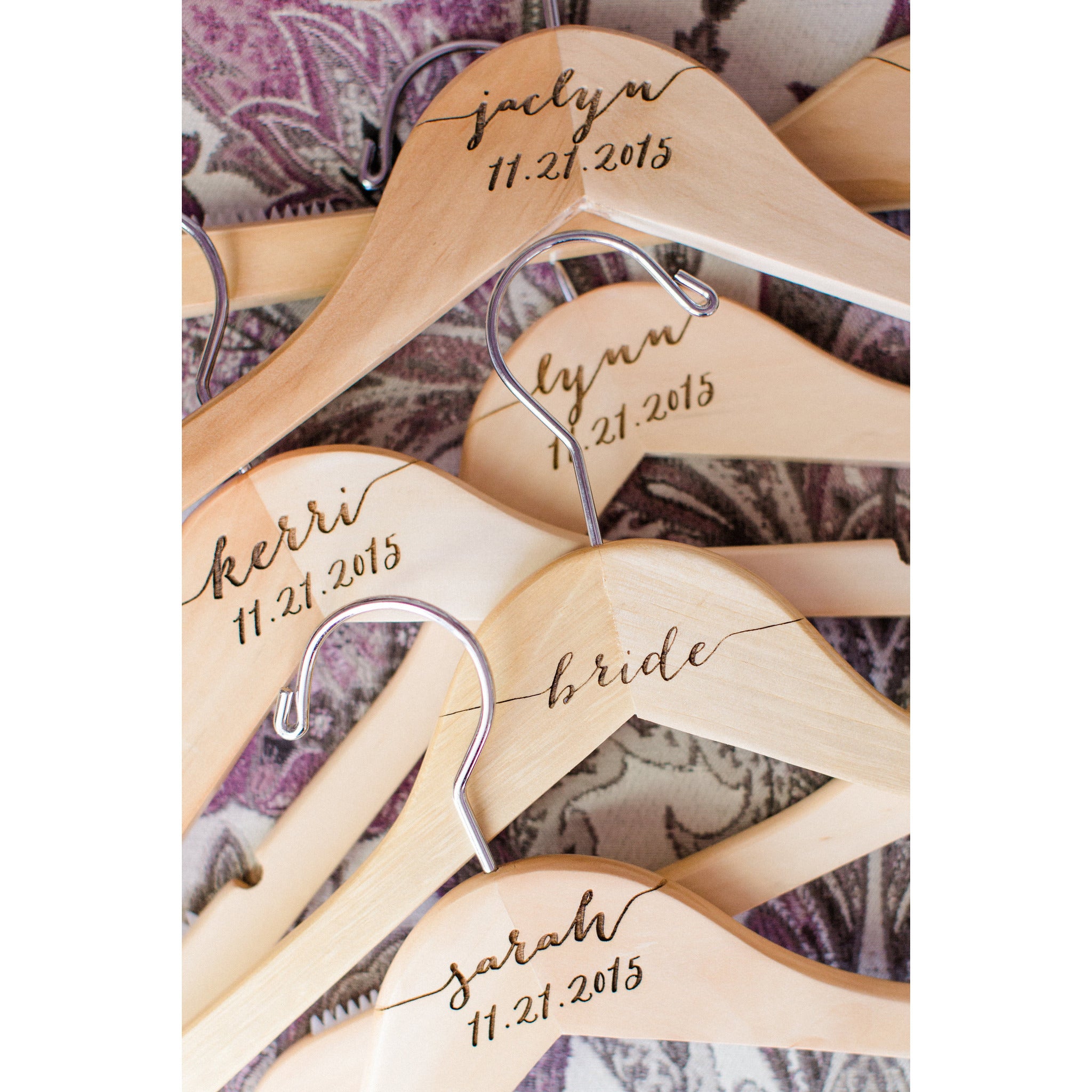 Personalized wedding clearance hangers for bride