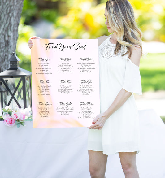 Seating Chart- Find Your Seat Wedding Decor – Miracle Prints
